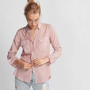 Express Striped City Button Down Shirt